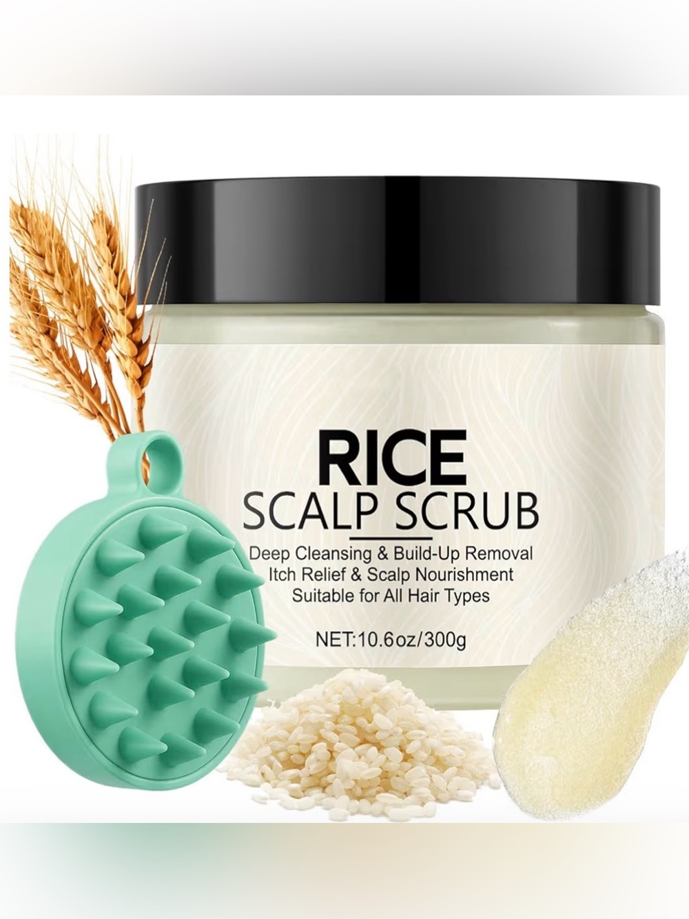 17. Scalp Scrub w/ Rice Extract/Hyaluronic Acid, 2-in-1 for Hair Treatment